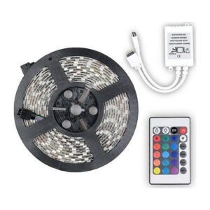 Αδιάβροχη Ταινία LED RGB 5m με Τηλεχειριστήριο SMD3528 12V 000835