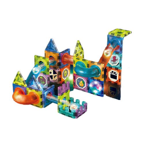 Μαγνητικό Παιχνίδι Κατασκευών Με Φως Πολυχρωμο 75τμχ 01177