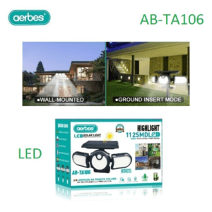 Ηλιακό Φωτιστικό σε Μαύρο Χρώμα AB-TA106 30W 112SMDLED 140 COB IP65