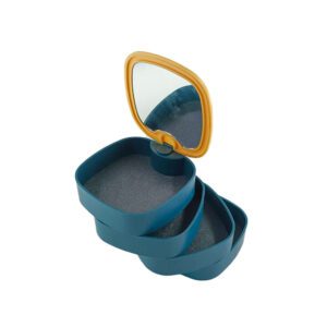 Μπιζουτιέρα με Καθρέφτη CA-LD-688Blue 11.2x11.2x12.2cm Πλαστικό