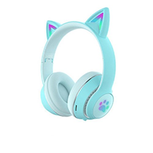 Ασύρματα Ακουστικά Γατούλα L550 σε Γαλάζιο Χρώμα