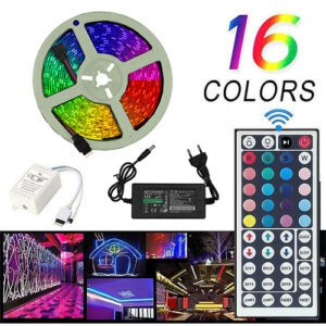 Ταινία LED RGB 5m SMD5050 με Τροφοδοτικό και Τηλεχειριστήριο