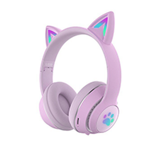 Ασύρματα Ακουστικά Γατούλα L550 σε Μωβ Χρώμα