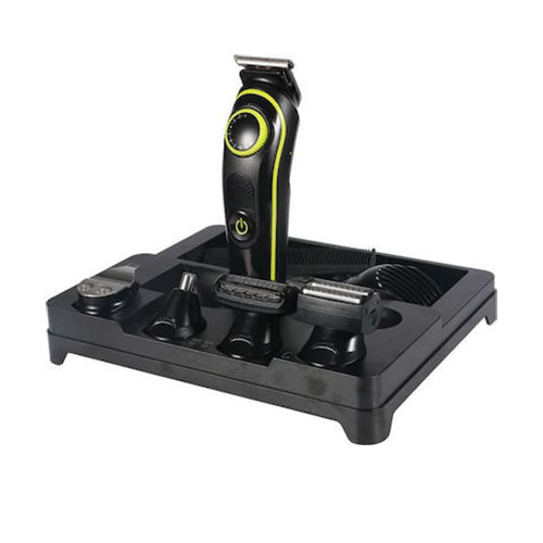 Kemei Σετ Επαναφορτιζόμενης Κουρευτικής Μηχανής Μαύρο KM-696