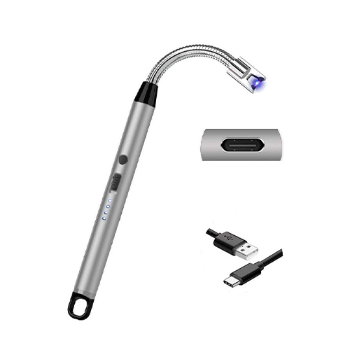 Αναπτήρας Ηλεκτρικός Αντιανεμικός με Φλόγα Τύπου Plasma σε Ασημί χρώμα XH-702B 28003