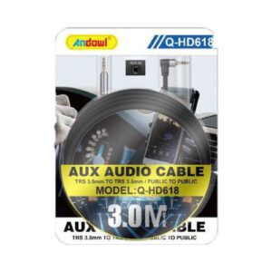Andowl Q-HD618 Aux Audio Καλώδιο TRS 3.5mm To TRS 3.5mm Μαύρο 3m
