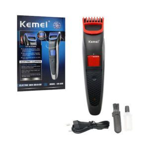 Kemei KM-220 Επαναφορτιζόμενη Κουρευτική Μηχανή Black/Red