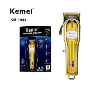 Kemei Επαγγελματική Επαναφορτιζόμενη Κουρευτική Μηχανή Χρυσή KM-1984