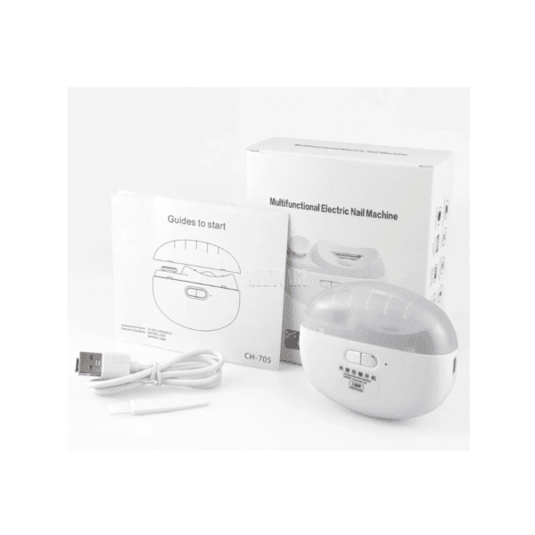 Φορητός Αυτόματος Νυχοκόπτης και Τροχός Μανικιούρ – Λευκό Type-C 4W