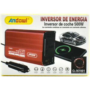 Andowl Inverter Αυτοκινήτου Τροποποιημένου Ημιτόνου 500W για Μετατροπή 12V DC σε 220V AC Q-N7001
