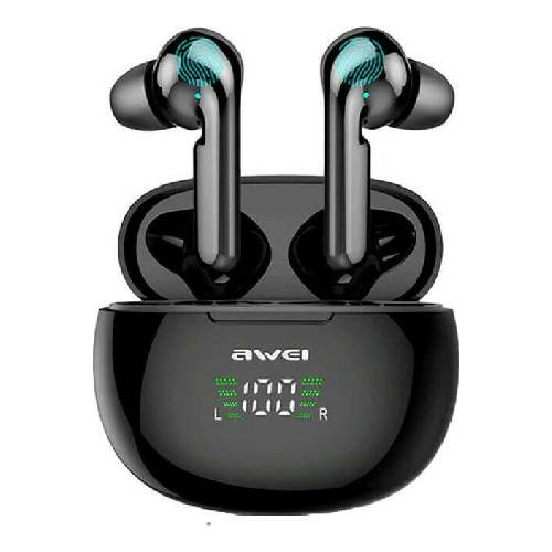 Awei T15P In-ear Bluetooth Handsfree Ακουστικά με Θήκη Φόρτισης