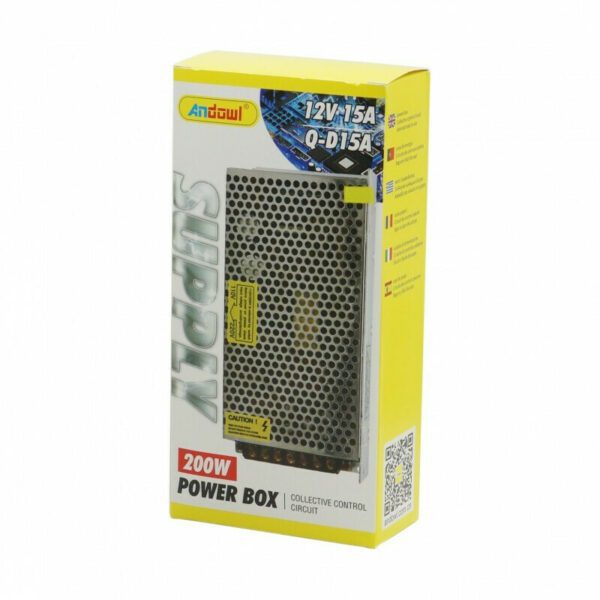 Andowl Τροφοδοτικό LED Ισχύος 200W με Τάση Εξόδου 12V Q-D15A