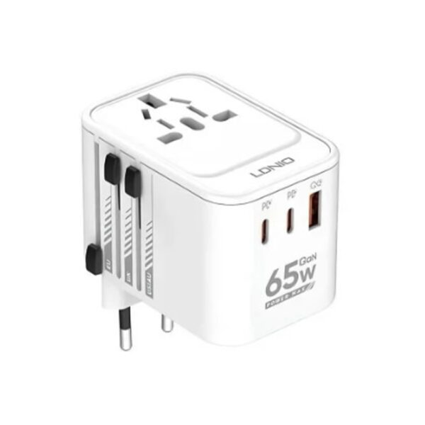 Ldnio Z6 Universal Αντάπτορας Ταξιδίου 65W 3 θύρες USB GaN