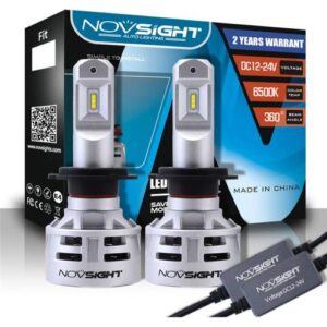 NovSight Λάμπες Αυτοκινήτου H7 LED 6500K Ψυχρό Λευκό 12-24V 60W 2τμχ A386-N9-H7
