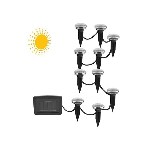 Σετ 10 Καρφωτά Ηλιακά Φωτιστικά με Φυσικό Λευκό Φως HOD-LAMPIONIA-47091-OEM