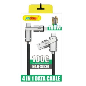 Andowl 1m Καλώδιο Data 100W 4 σε 1 Q-SJ536
