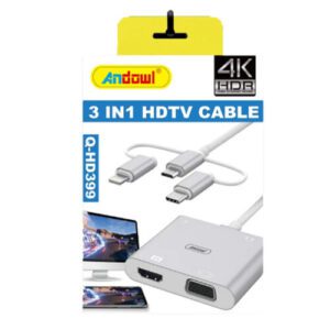 Andowl Καλώδιο 3 σε 1 HDMI Q-HD399