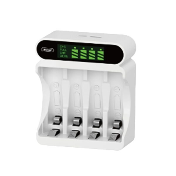 Andowl Φορτιστής Μπαταριών 4 Θέσεων και Θύρες Micro USB, Type-C Q-CD48