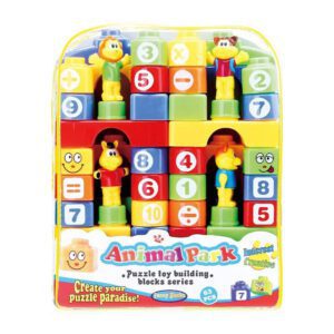 Δημιουργικό Παζλ με Κύβους Animal Park 63τμχ Πολύχρωμο Πλαστικό  για 3+ 038388 6611