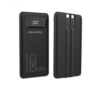 Awei Power Bank 10000mAh 22.5W Μαύρο P168K
