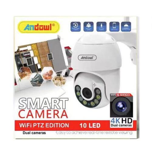 Andowl Smart WiFi Κάμερα 10LED 4K HD σε Λευκό Χρώμα Q-SX923