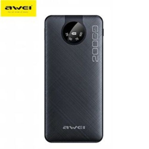 Awei P134K Power Bank 20000mAh με Θύρα USB-A και Θύρα USB-C Μαύρο