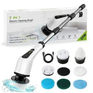 Πολυλειτουργική Ηλεκτρική Βούρτσα Καθαρισμού 7 σε 1 25w – Electric Cleaning Brush Ma-8827 Λευκό