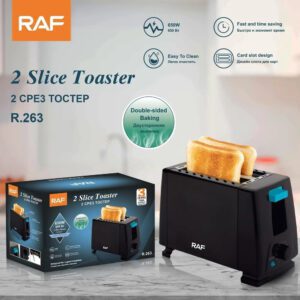 Raf Φρυγανιέρα 2 Θέσεων 650W Μαύρη R.263