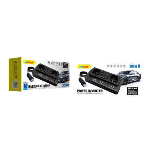Andowl Inverter Αυτοκινήτου 300W για 12V DC με 6xUSB Q-NB1600