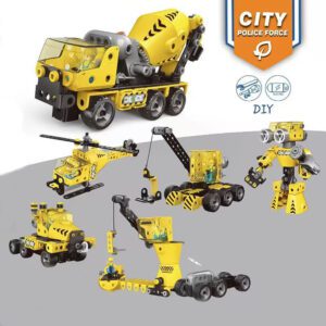 Σετ 6 σε 1 Οχήματα Κατασκευής DIY Πολύχρωμα Πλαστικά για 5+ J-7772 037849