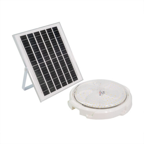 Jortan Κρεμαστό Ηλιακό Φωτιστικό 200W 1000lm Ψυχρό Λευκό 6000K με Φωτοκύτταρο και Τηλεχειριστήριο IP44 35x35εκ. 000.230.17559