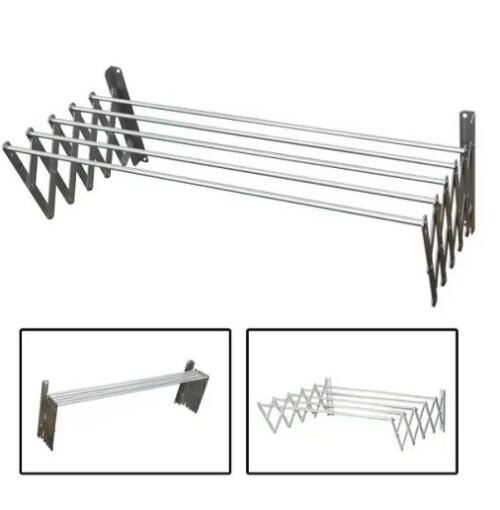 Πτυσσόμενη Απλώστρα Βιδωτή από Αλουμίνιο για το Μπαλκόνι 100cm