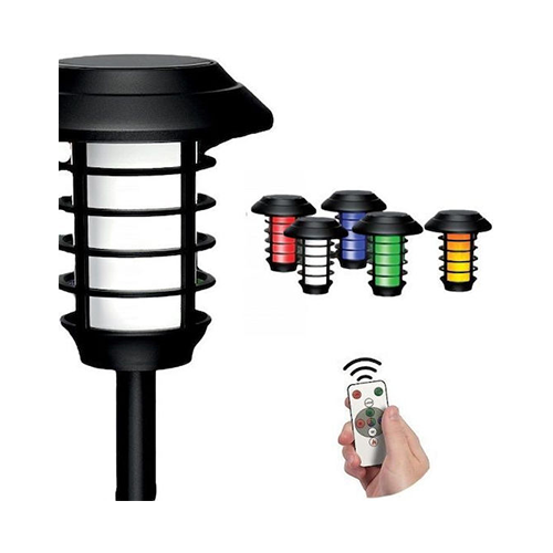 Καρφωτό Ηλιακό Φωτιστικό Κόκκινο με Φωτοκύτταρο και Τηλεχειριστήριο IP44 14.5x13εκ. XF-6019