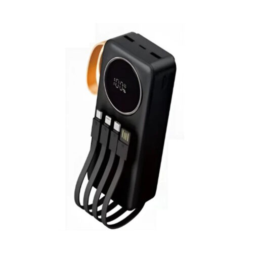 Powerbank 30000mAh Γρήγορη φόρτιση 22.5W με 4 Καλώδια Takemore R53A Μαύρο