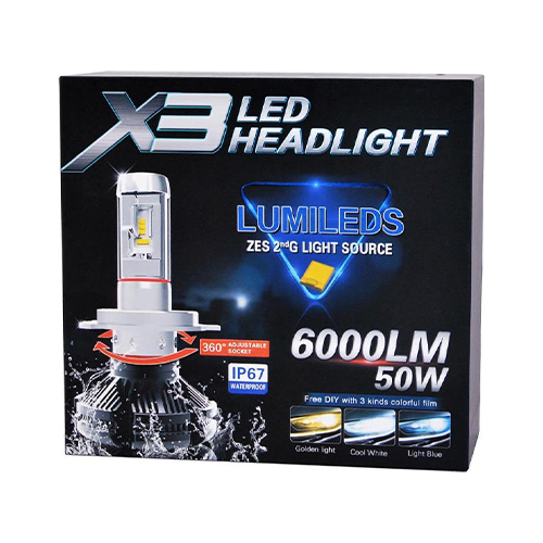Λάμπες Αυτοκινήτου X3 H7 LED 6000K Ψυχρό Λευκό 9-32V 50W 2τμχ