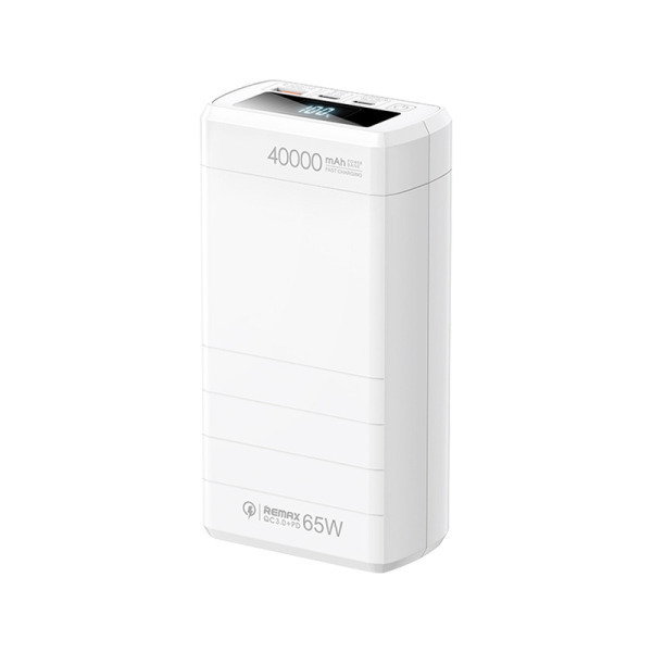 Remax Dinba Power Bank 40000mAh 65W με Θύρα USB-A και 2 Θύρες USB-C Power Delivery Λευκό - Image 3