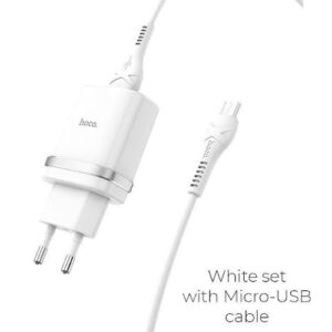 Hoco Φορτιστής με Θύρα USB-A και Καλώδιο micro USB Quick Charge 3.0 (C12Q)