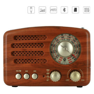 CMiK MK-615BT Retro Επιτραπέζιο Ραδιόφωνο Επαναφορτιζόμενο με Bluetooth και USB Καφέ