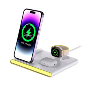 Andowl A98 4 σε 1 Μαγνητικός Ασύρματος Φορτιστής 30W με Αναδιπλούμενο Σχεδιασμό & Φωτισμό Περιβάλλοντος