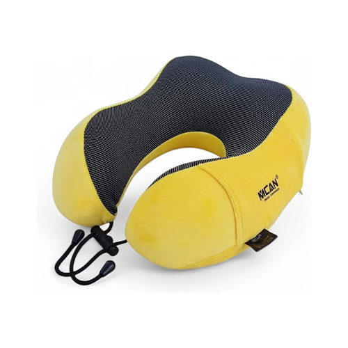 Mcan Μαξιλαράκι Ταξιδίου Κίτρινο Memory Foam M-13