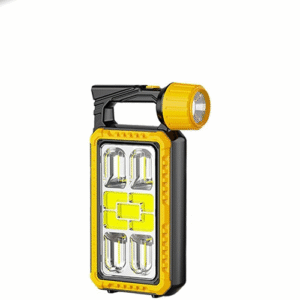 Φορητό Πολυλειτουργικό Φωτιστικό Αξεσουάρ Φωτισμού Led Ηλιακό για Camping Κίτρινο HB-1518-5