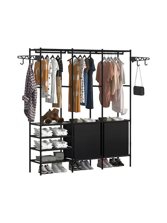 Έπιπλο Εισόδου με Κρεμάστρα Μαύρο 160x33x173εκ.