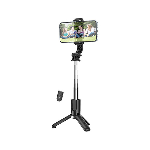 Hoco K17 Selfie Stick Τρίποδο Κινητού με Bluetooth Μαύρο