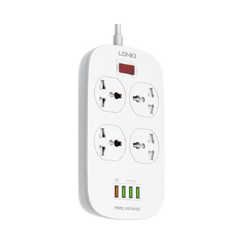 Ldnio Πολύπριζο 4 Θέσεων με 4 USB-A και Καλώδιο 2m Sc4407q