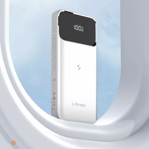 Ldnio PQ12 Power Bank 10000mAh με 2 Θύρες USB-A και Θύρα USB-C Power Delivery Λευκό