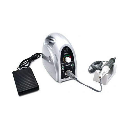 ZS-702 Τροχός Νυχιών Ρεύματος 65W Ασημί 35000 Στροφών με Πεντάλ