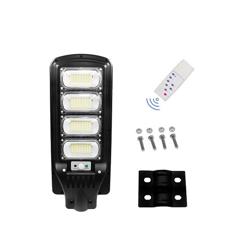 Jortan Επιτοίχιο Ηλιακό Φωτιστικό 200W 15360lm Ψυχρό Λευκό με Αισθητήρα Κίνησης, Φωτοκύτταρο και Τηλεχειριστήριο IP66 24x6x60εκ. JT-G-200W