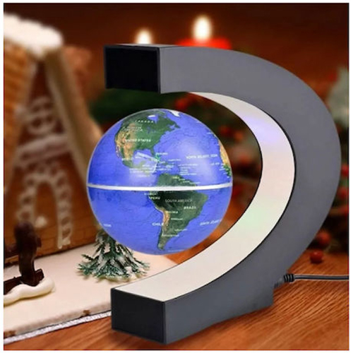 Αιωρούμενη Φωτιζόμενη Υδρόγειος Σφαίρα με Διάμετρο 18εκ. και Ύψος 17εκ.