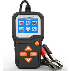 Konnwei KW-650 Ψηφιακό Battery Tester με Κροκοδειλάκια 6V/12V