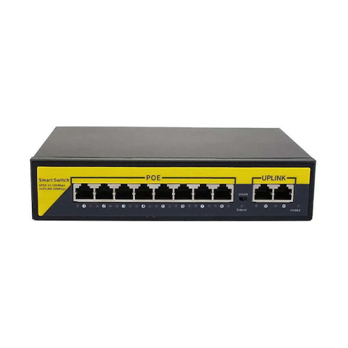 Andowl Q-jh07 Διακόπτης Poe Δικτύου 10 Θύρες 100μ 100mbps - 10 Port Smart Switch Poe Network Cable Powered